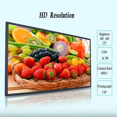 4K Wall Mount Digital Signage Display 1080P Video Player Screen ROHS