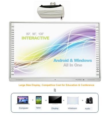 IR Electronic Interactive Whiteboard Smart Blackboard All In One Silver