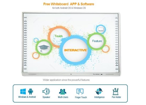 Infrared Digital Electronic Interactive Whiteboard Education Smartboard Silver