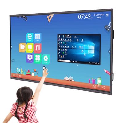 School Office Interactive Smart Board , 13MP Camera 4K LCD Touch Screen Whiteboard