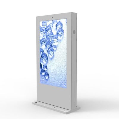 شاشة عرض إعلانات 4K LCD خارجية رقمية حامل أرضي طوطم مقاوم للماء