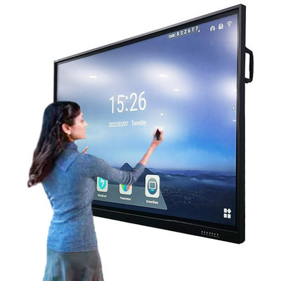 لوحة تفاعلية ذكية مع تطبيقات أندرويد HDMI / USB / Bluetooth / Wi-Fi Connectivity LED / LCD Screen Panel